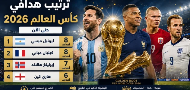 ترتيب هدافي كأس العالم 2026 حتى الآن.. صراع مشتعل على الحذاء الذهبي